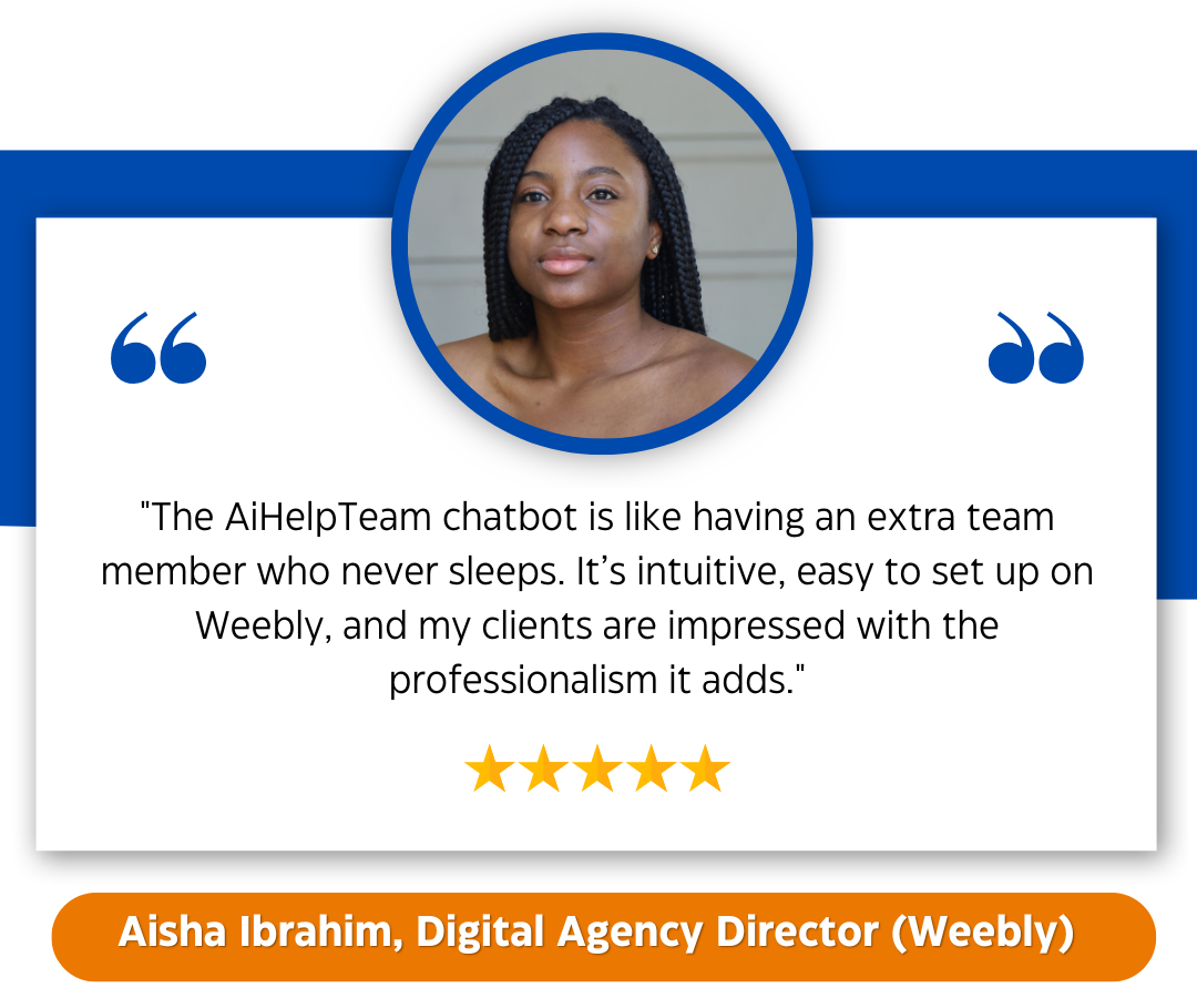 User shares their seamless experience with AIHelpTeam's responsive and helpful chatbot.