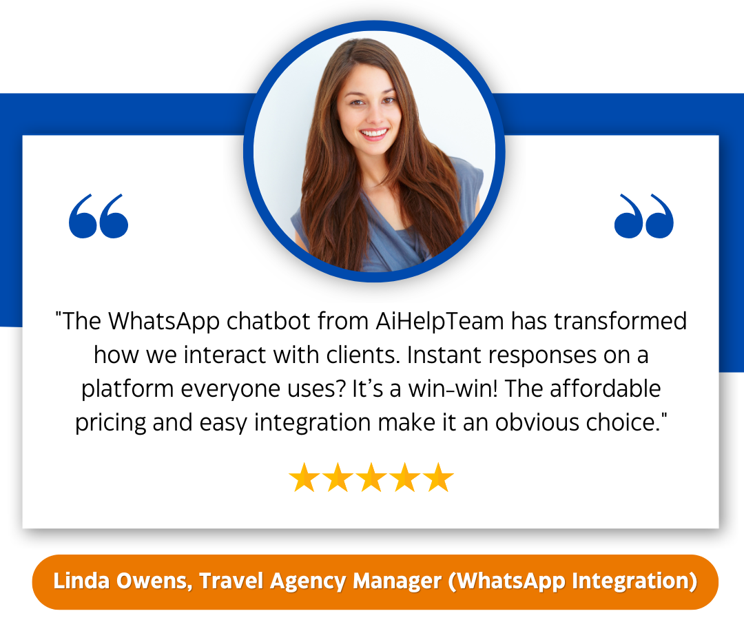 Customer testimonial on how AIHelpTeam’s chatbot offers fast solutions to every problem.